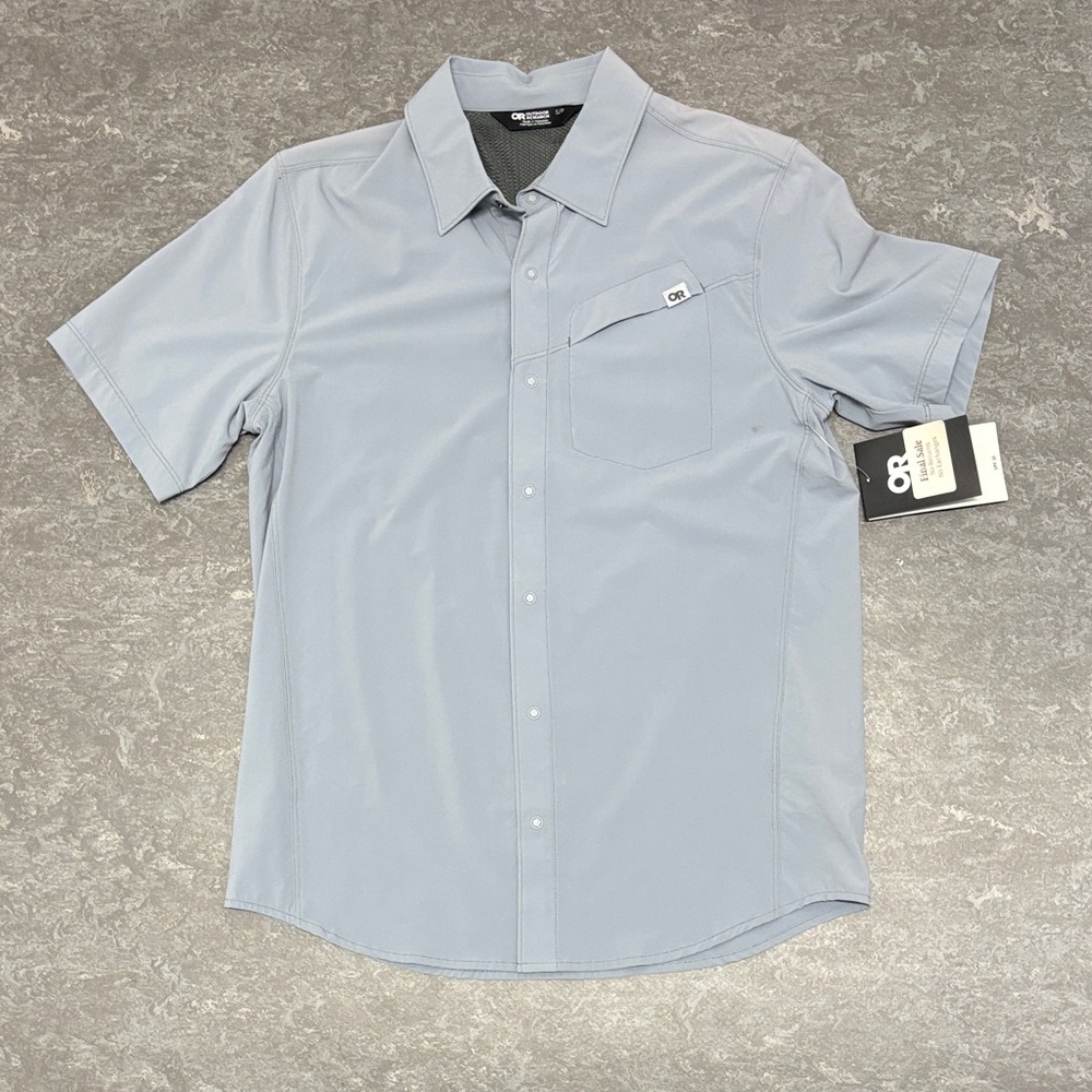 Damaged Outdoor Research Men's Astroman Sun shirt Slate medium NWT